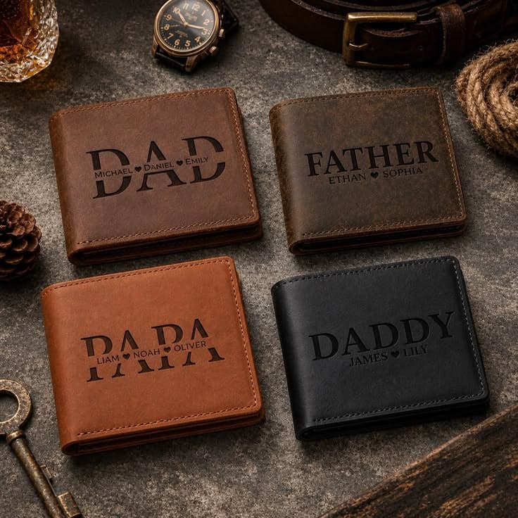 Personalized leather wallet