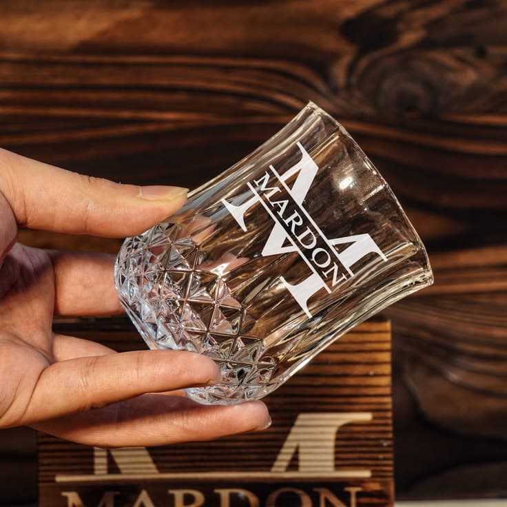 Personalized whiskey gift set with box