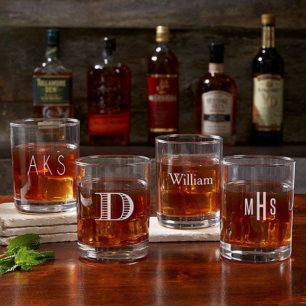 Classic engraved whiskey glasses
