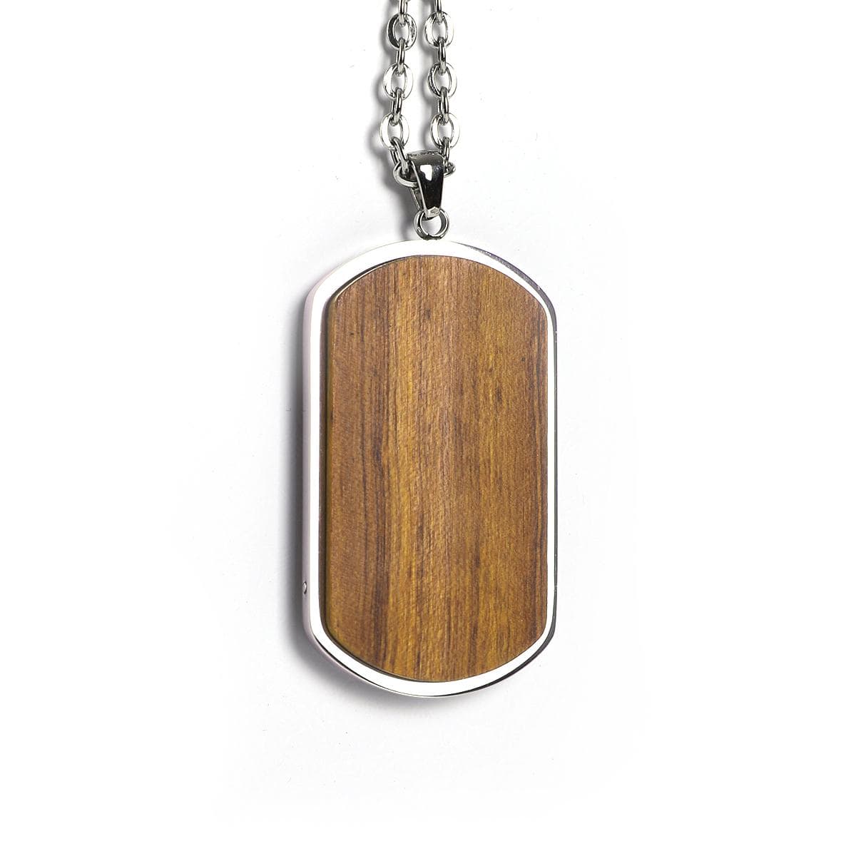 Military Dog Tag Wood Pendant