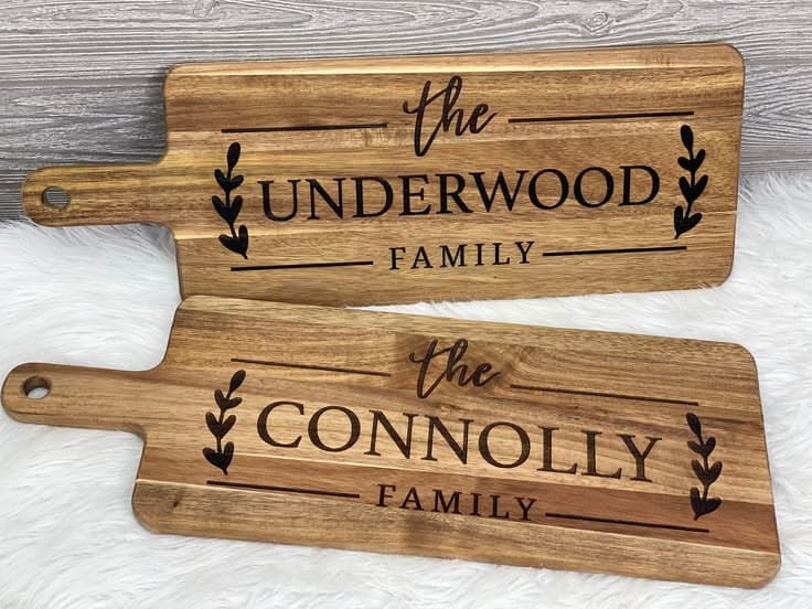 Custom commission — engraved family tree board